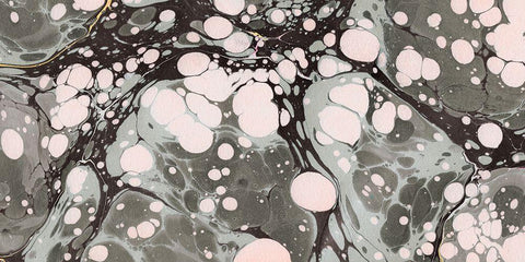 Marbled Abstract I Black Ornate Wood Framed Art Print with Double Matting by Green, Jacob