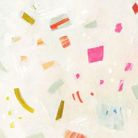 Candied Confetti II White Modern Wood Framed Art Print with Double Matting by Vess, June Erica