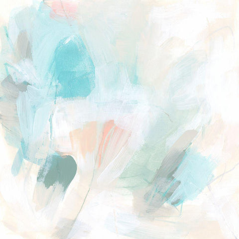 Pastel Matrix II White Modern Wood Framed Art Print with Double Matting by Vess, June Erica