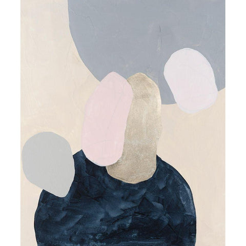 Muted Orbs IV Black Modern Wood Framed Art Print with Double Matting by Willett, Michael