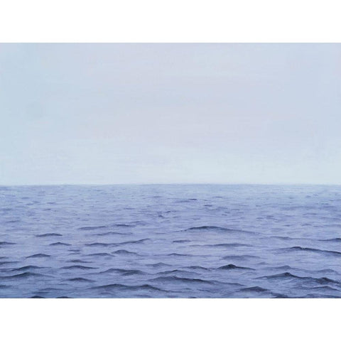 Grayscale Seascape II White Modern Wood Framed Art Print by Willett, Michael