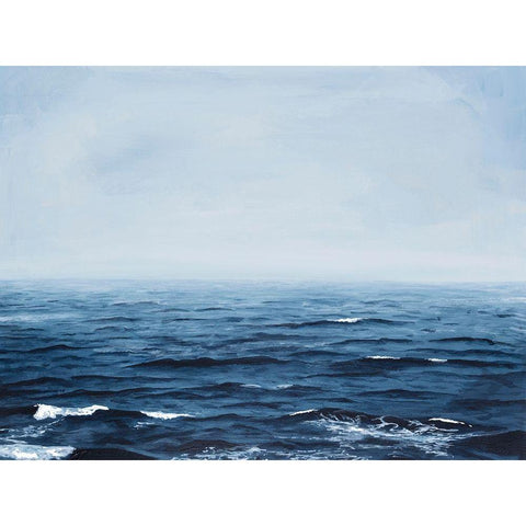 Grayscale Seascape IV Black Modern Wood Framed Art Print by Willett, Michael