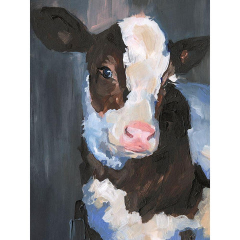 Bessie Blue Eyes I White Modern Wood Framed Art Print by Parker, Jennifer Paxton