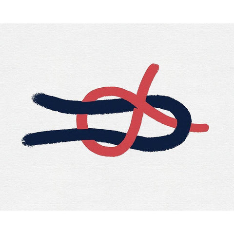 Sailing Knot I White Modern Wood Framed Art Print by Green, Jacob