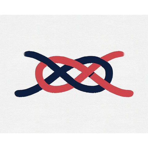 Sailing Knot V White Modern Wood Framed Art Print by Green, Jacob