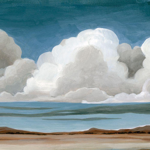 Wide Plains I Black Modern Wood Framed Art Print with Double Matting by Popp, Grace