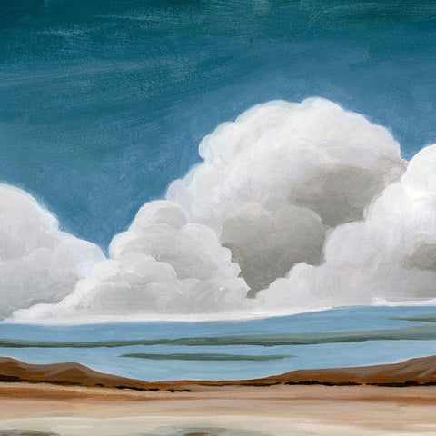 Wide Plains II White Modern Wood Framed Art Print by Popp, Grace