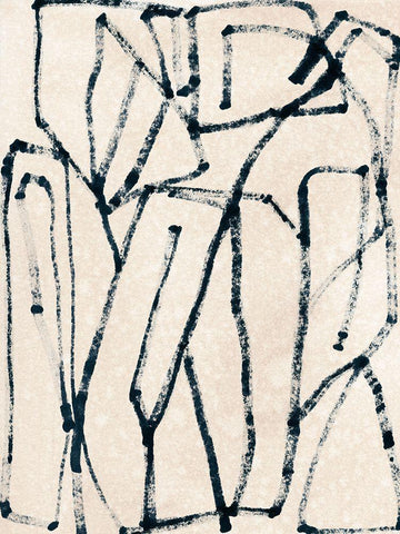 Liminal Boundary I Black Ornate Wood Framed Art Print with Double Matting by Vess, June Erica