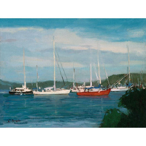 Connecticut Coast Black Modern Wood Framed Art Print with Double Matting by Calcasola, Stephen