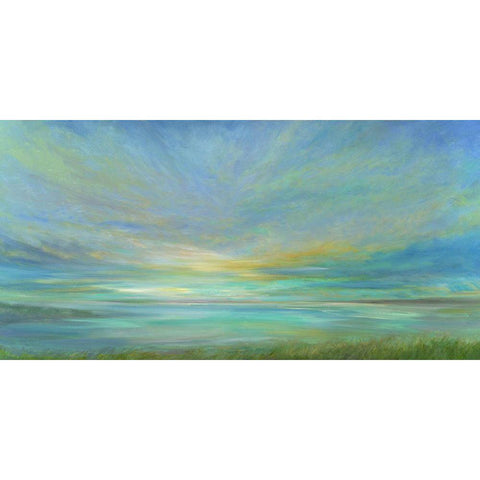View From the Beach White Modern Wood Framed Art Print by Finch, Sheila