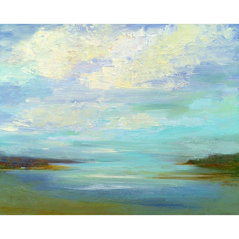 Little Inlet Gold Ornate Wood Framed Art Print with Double Matting by Finch, Sheila