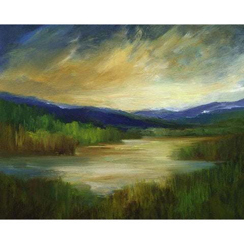 Ancient Retreat Black Modern Wood Framed Art Print by Finch, Sheila