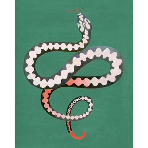 Serpent Shapes II White Modern Wood Framed Art Print by Popp, Grace