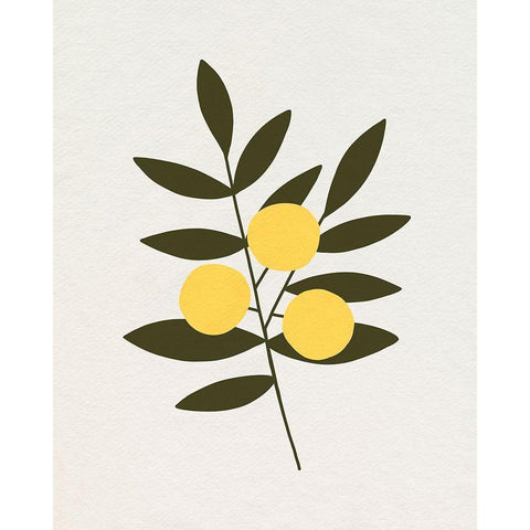 Trois Oranges II Black Modern Wood Framed Art Print by Caroline, Emma