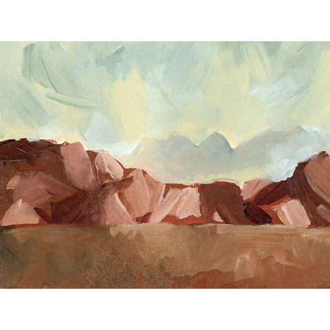 Brushed Canyons I White Modern Wood Framed Art Print by Parker, Jennifer Paxton