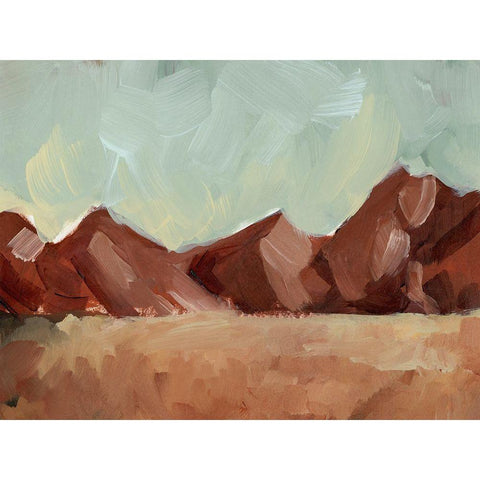 Brushed Canyons II Gold Ornate Wood Framed Art Print with Double Matting by Parker, Jennifer Paxton