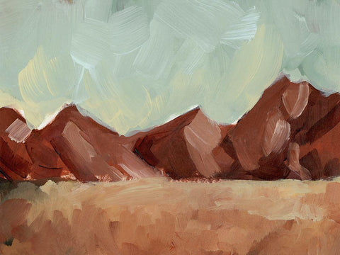 Brushed Canyons II Black Ornate Wood Framed Art Print with Double Matting by Parker, Jennifer Paxton