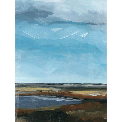 Marsh Vista I White Modern Wood Framed Art Print by Parker, Jennifer Paxton