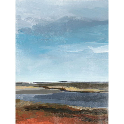 Marsh Vista II White Modern Wood Framed Art Print by Parker, Jennifer Paxton