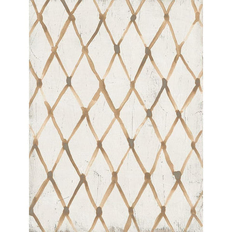 Neutral Lattice I Black Modern Wood Framed Art Print with Double Matting by Vess, June Erica