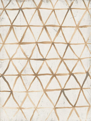 Neutral Lattice II Black Ornate Wood Framed Art Print with Double Matting by Vess, June Erica