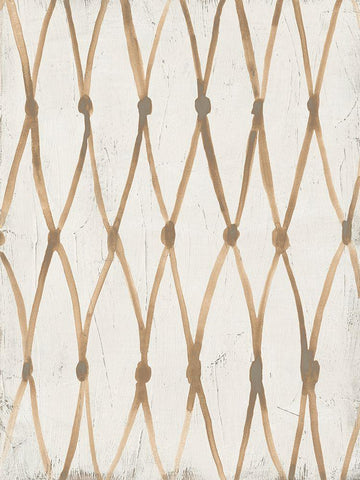 Neutral Lattice IV White Modern Wood Framed Art Print with Double Matting by Vess, June Erica