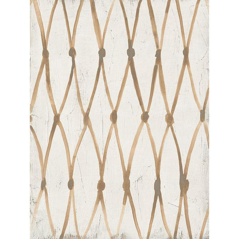 Neutral Lattice IV Black Modern Wood Framed Art Print with Double Matting by Vess, June Erica