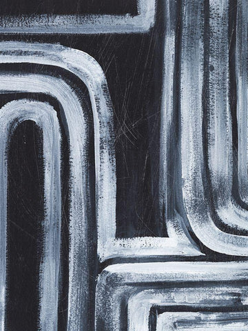 Hugging the Turns II White Modern Wood Framed Art Print with Double Matting by Harper, Ethan