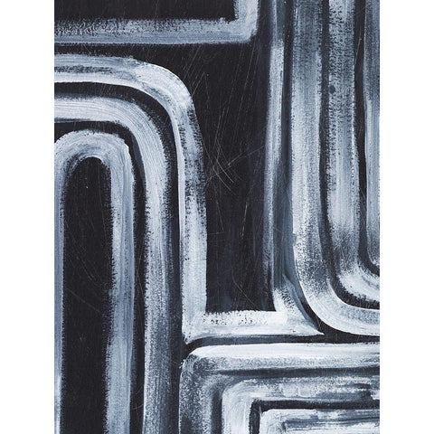 Hugging the Turns II White Modern Wood Framed Art Print by Harper, Ethan