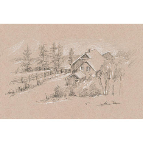 Farmhouse Composition Study II Black Modern Wood Framed Art Print by Harper, Ethan