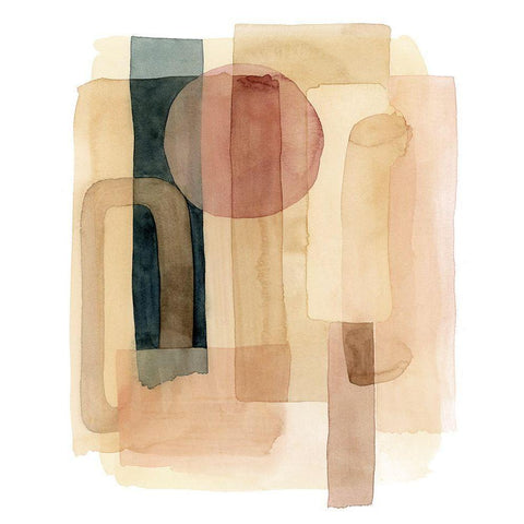 Sun and Sand I White Modern Wood Framed Art Print by Popp, Grace