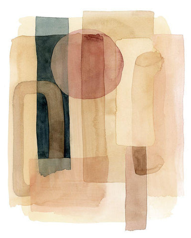 Sun and Sand I Black Ornate Wood Framed Art Print with Double Matting by Popp, Grace