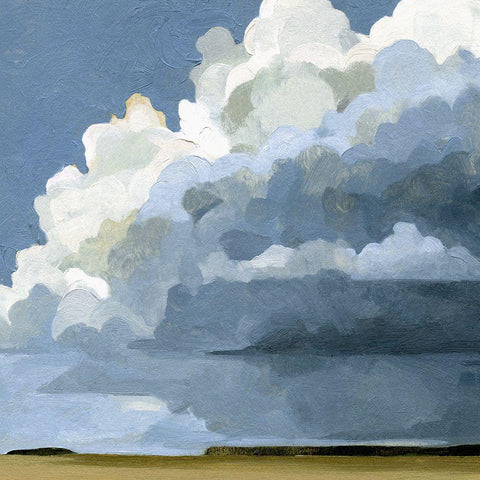Dense Cumulus I Black Modern Wood Framed Art Print with Double Matting by Caroline, Emma