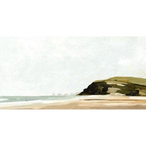 Pale Coast II Black Modern Wood Framed Art Print with Double Matting by Caroline, Emma