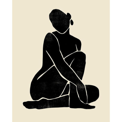 Onyx Figure I Black Modern Wood Framed Art Print by Barnes, Victoria