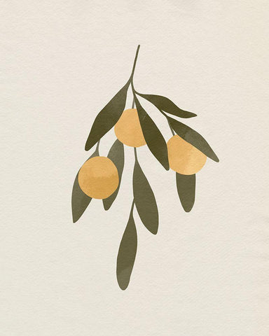 Sweet Clementines I Black Ornate Wood Framed Art Print with Double Matting by Caroline, Emma