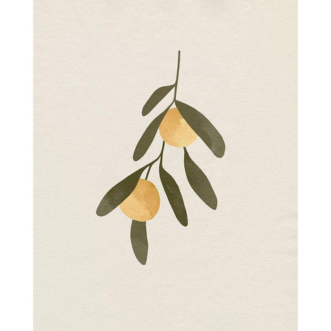 Sweet Clementines II White Modern Wood Framed Art Print by Caroline, Emma