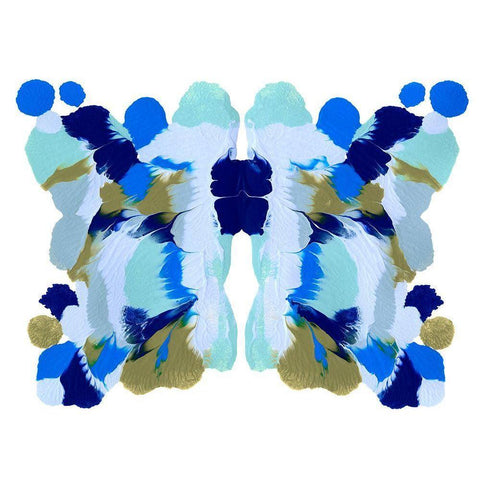 Rorschach Mariposa I Gold Ornate Wood Framed Art Print with Double Matting by Caroline, Emma