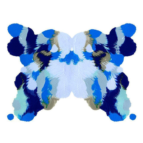 Rorschach Mariposa II White Modern Wood Framed Art Print by Caroline, Emma