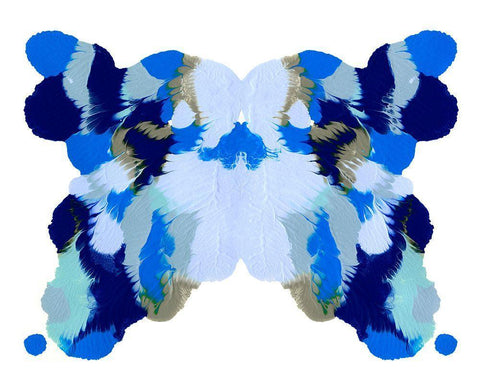Rorschach Mariposa II Black Ornate Wood Framed Art Print with Double Matting by Caroline, Emma