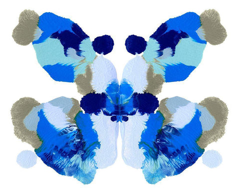 Rorschach Mariposa III Black Ornate Wood Framed Art Print with Double Matting by Caroline, Emma