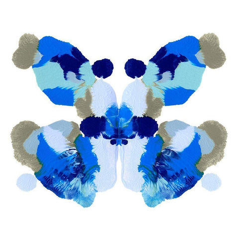 Rorschach Mariposa III Gold Ornate Wood Framed Art Print with Double Matting by Caroline, Emma