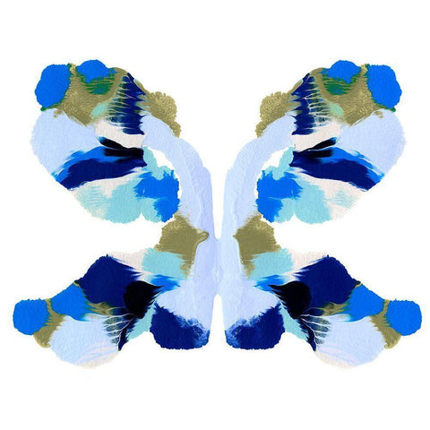 Rorschach Mariposa V Gold Ornate Wood Framed Art Print with Double Matting by Caroline, Emma