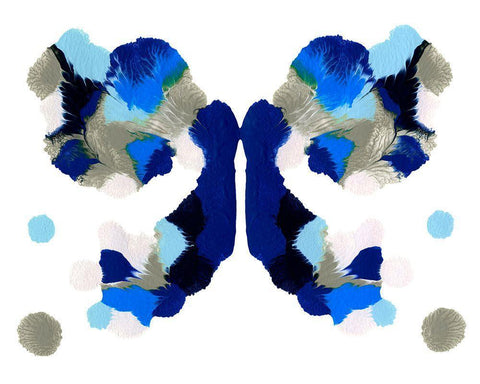 Rorschach Mariposa VI Black Ornate Wood Framed Art Print with Double Matting by Caroline, Emma
