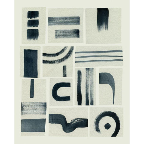 Modern Marks II Black Modern Wood Framed Art Print with Double Matting by Popp, Grace