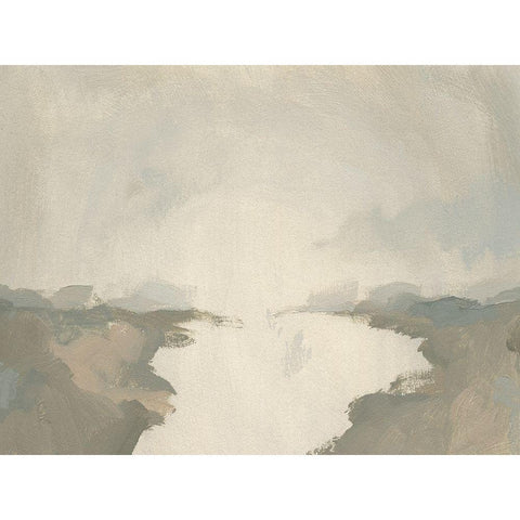 Smoke River II Black Modern Wood Framed Art Print with Double Matting by Green, Jacob