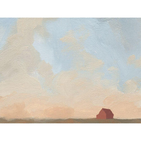 Late Summer Sky II Black Modern Wood Framed Art Print with Double Matting by Green, Jacob
