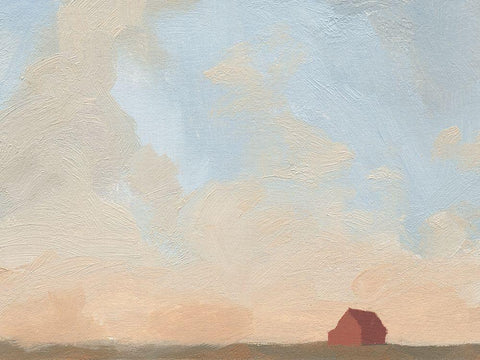 Late Summer Sky II White Modern Wood Framed Art Print with Double Matting by Green, Jacob