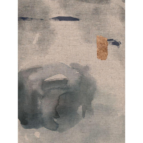 Watercolor on Linen II Black Modern Wood Framed Art Print by Green, Jacob