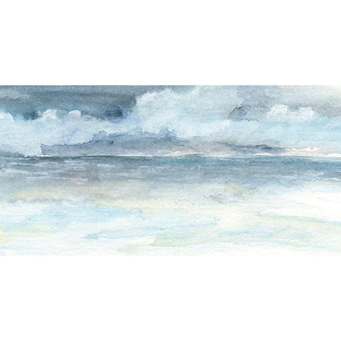 Ocean Skyline I Gold Ornate Wood Framed Art Print with Double Matting by Moore, Regina